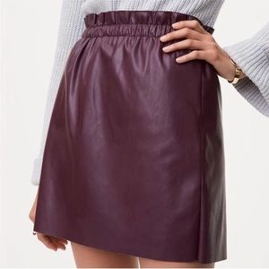 Loft Faux Leather Pull-on Skirt